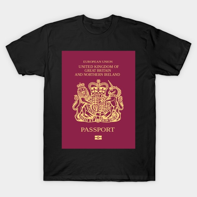 British EU passport T-Shirt by valentinahramov